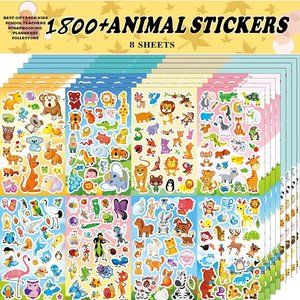 Animal Stickers Set8 Sheets16 Themes Collection for Kids Children Teacher School